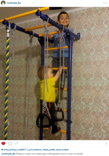 Фото-отзыв о шведской стенке Romana, приобретенной в интернет-магазине Спортивный Малыш dsk-detki.ru
