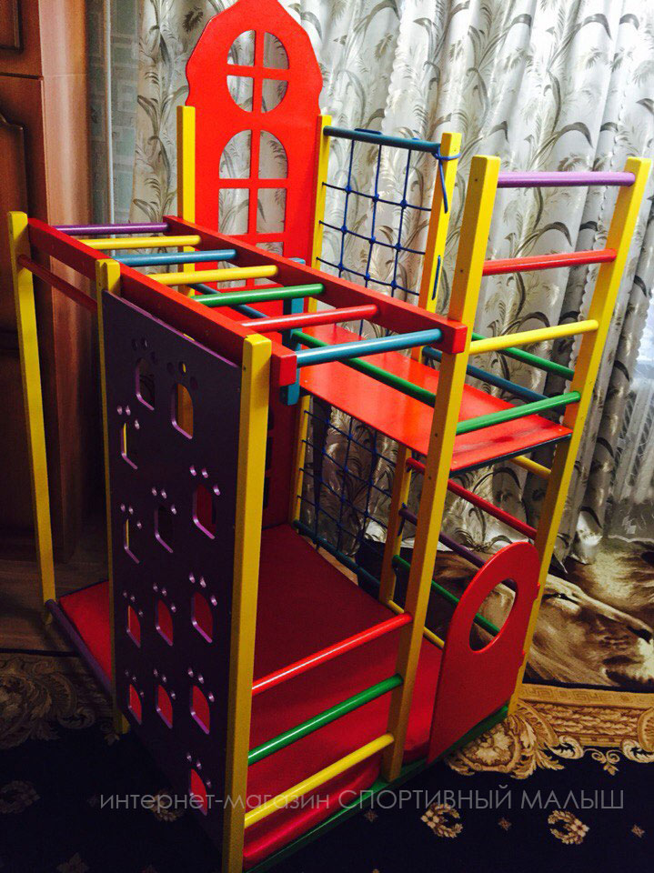 Фото-отзыв о домашнем спорткомплексе - игровом домике ДСК Гулливер для малышей.